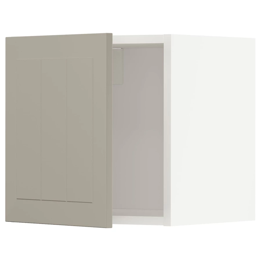 METOD Навесной шкаф - METOD IKEA/ МЕТОД ИКЕА, 40х40 см, белый/светло-коричневый (изображение №1)