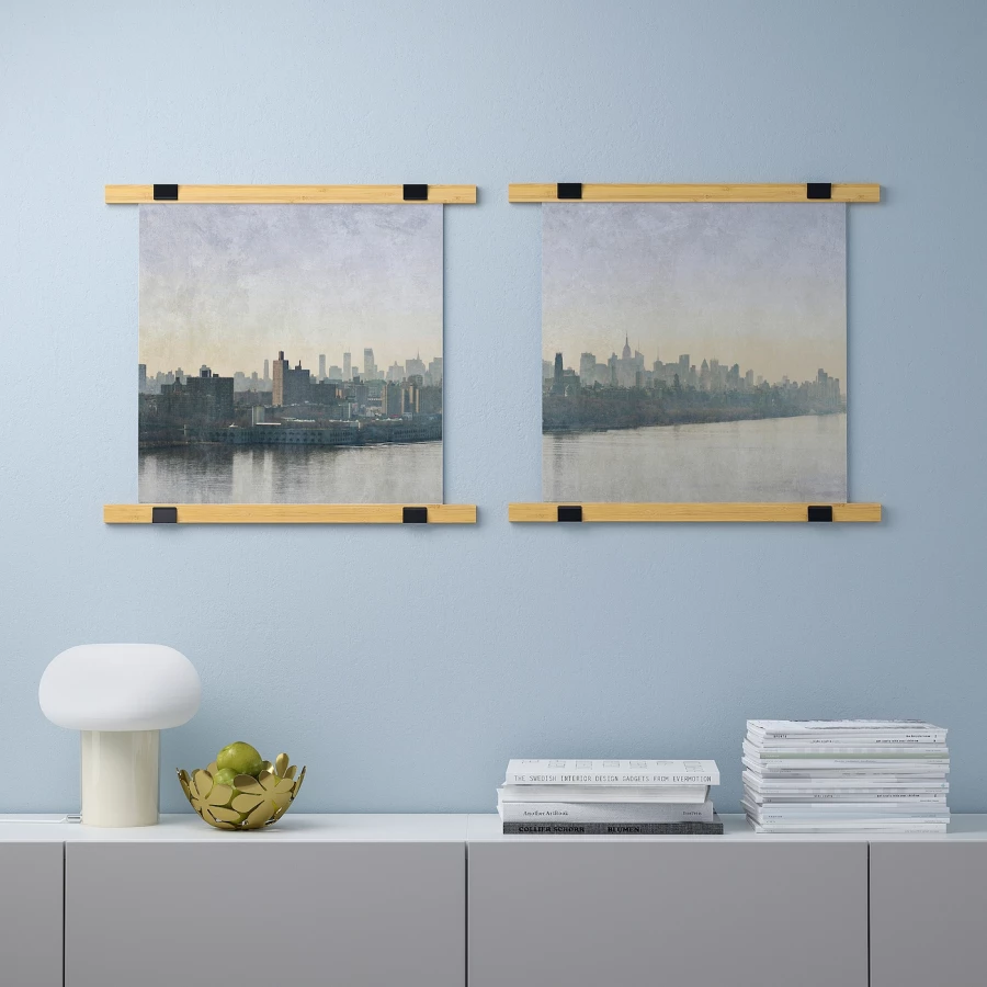 Постер, 2 шт. - IKEA BILD, 50х50 см, «Серебряный туман», БИЛЬД ИКЕА (изображение №2)