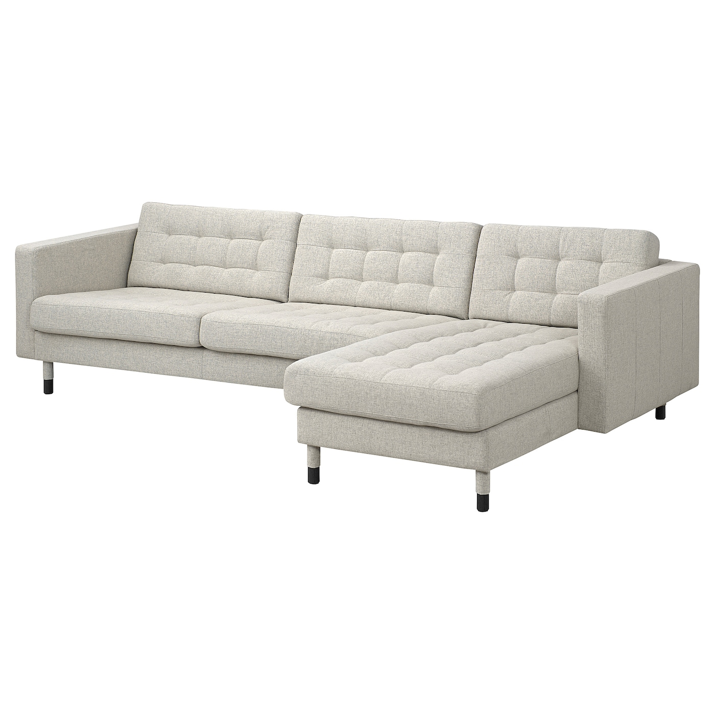 4-местный диван с шезлонгом - IKEA LANDSKRONA, 89x280см, бежевый, ЛАНДСКРУНА ИКЕА