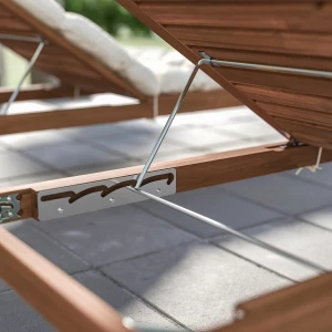 Второе фото. Шезлонг - IKEA NÄMMARÖ/NAMMARO, белый/светло-коричневый, НЭММАРО ИКЕА