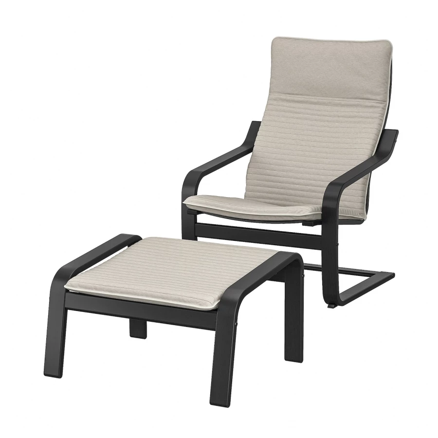 Кресло-качалка - POÄNG / POАNG IKEA/  ПОЭНГ ИКЕА,  72х62 см, светло-бежевый (изображение №1)