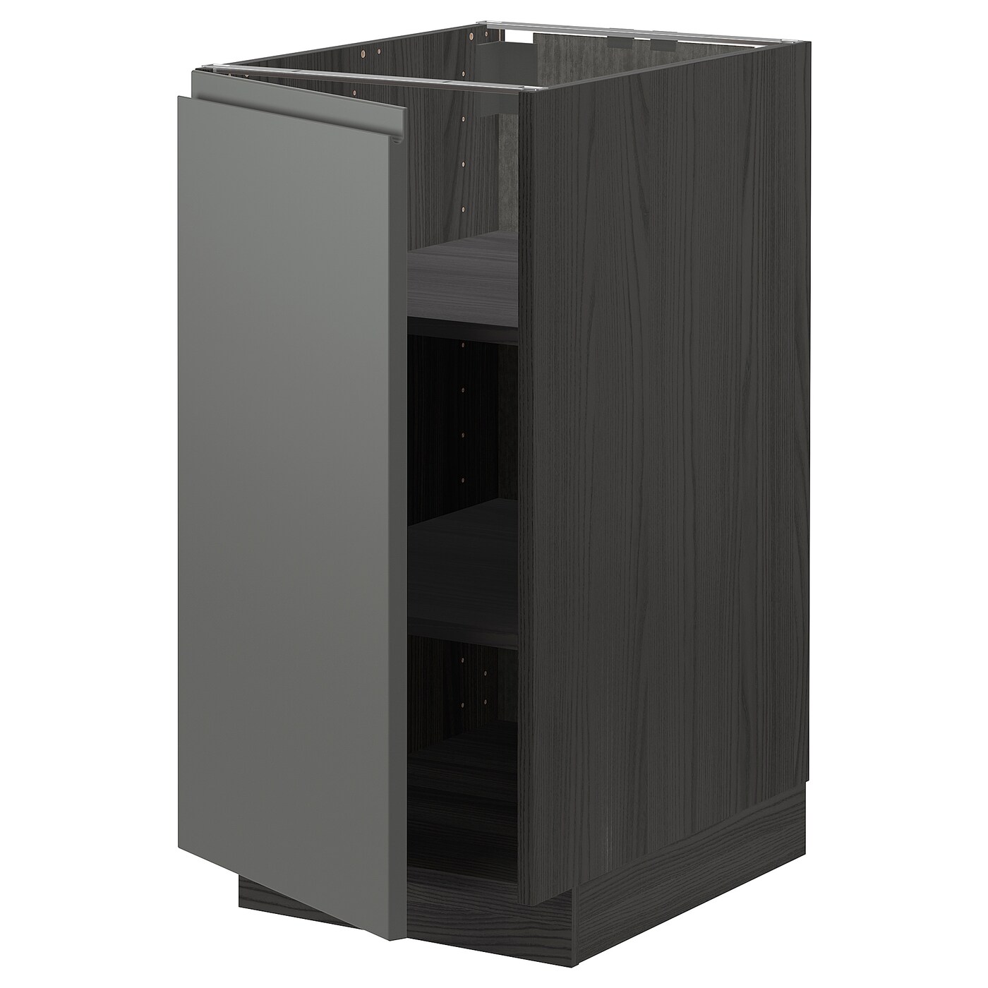 Напольный шкаф - METOD IKEA/ МЕТОД ИКЕА,  88х40 см, черный\серый