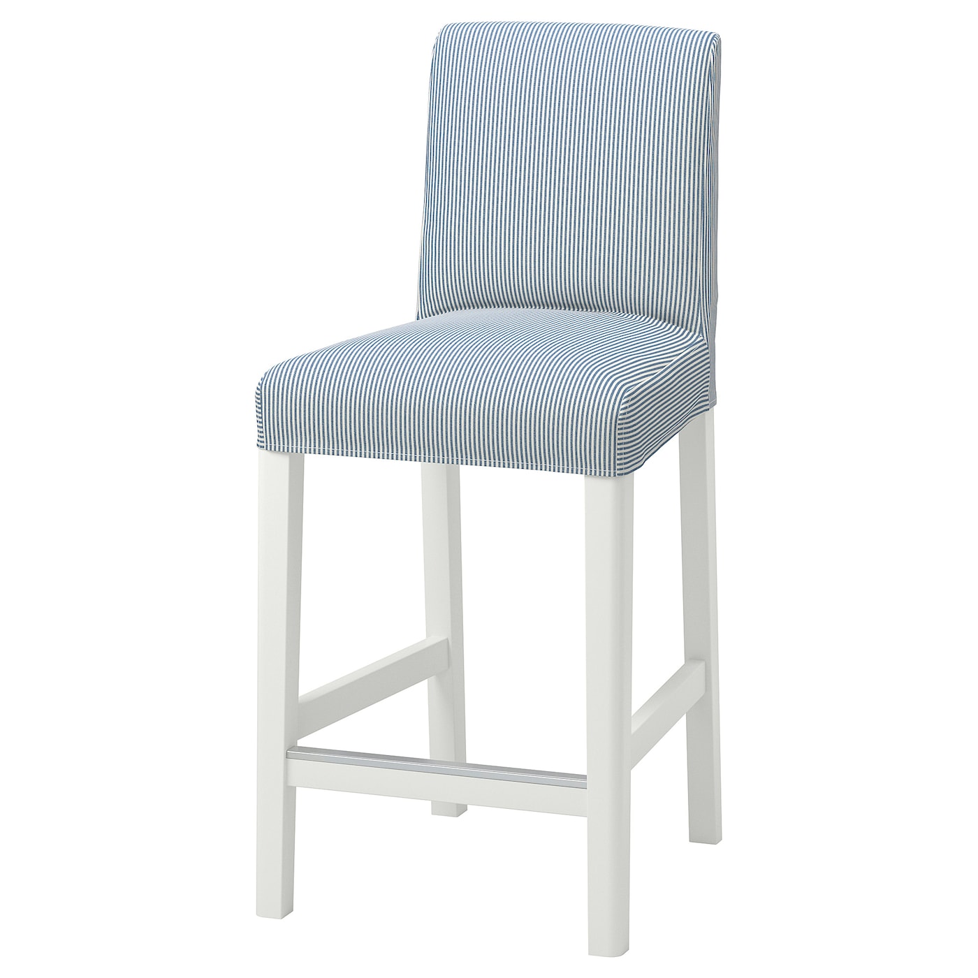 Барный стул со спинкой - BERGMUND IKEA/БЕРГМУНД ИКЕА, 97х45х48см, голубой