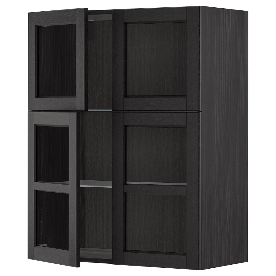 Шкаф -  METOD / MAXIMERA IKEA/  МЕТОД/МАКСИМЕРА ИКЕА, 100х80 см, черный (изображение №1)