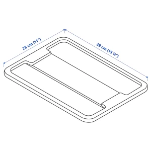 Второе фото. Крышка - SAMLA IKEA/САМЛА ИКЕА, 28х39 см, прозрачный
