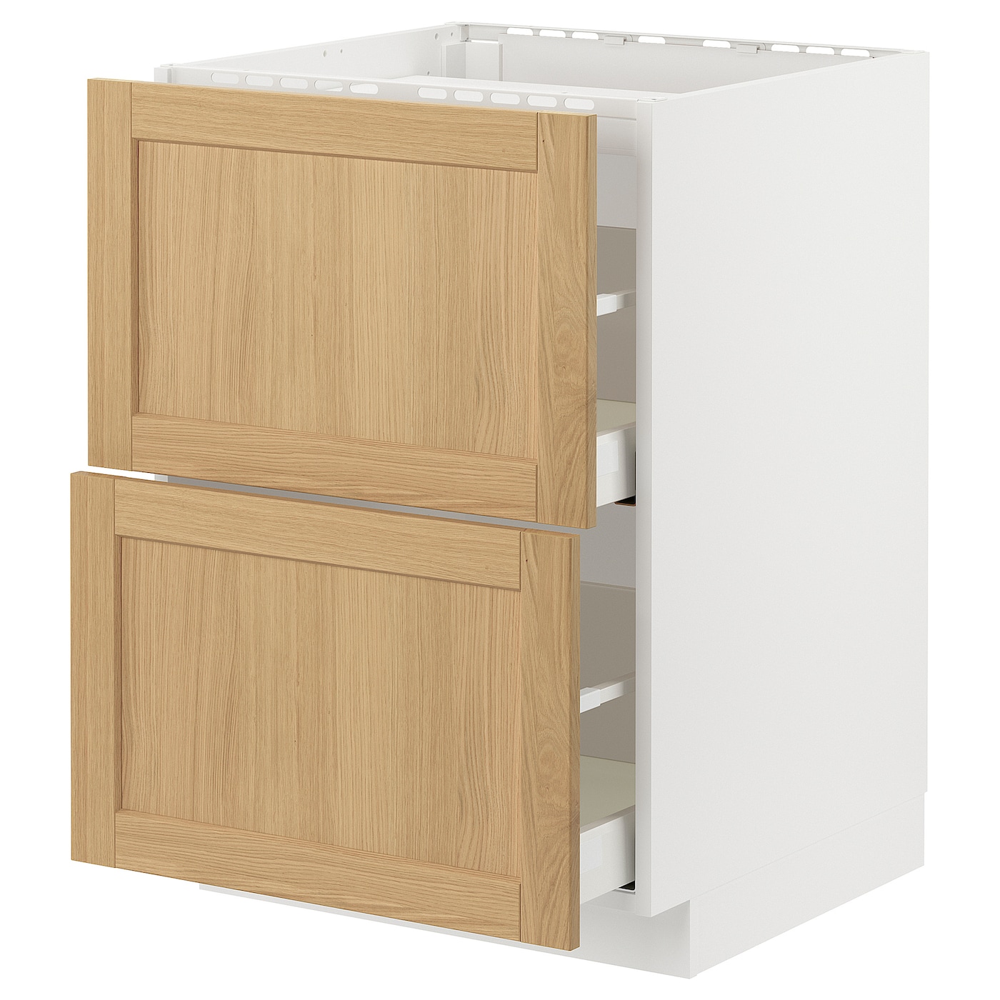 Навесной шкаф - METOD / MAXIMERA IKEA/ МЕТОД/ МАКСИМЕРА ИКЕА,  60х60 см, белый/ под беленый дуб