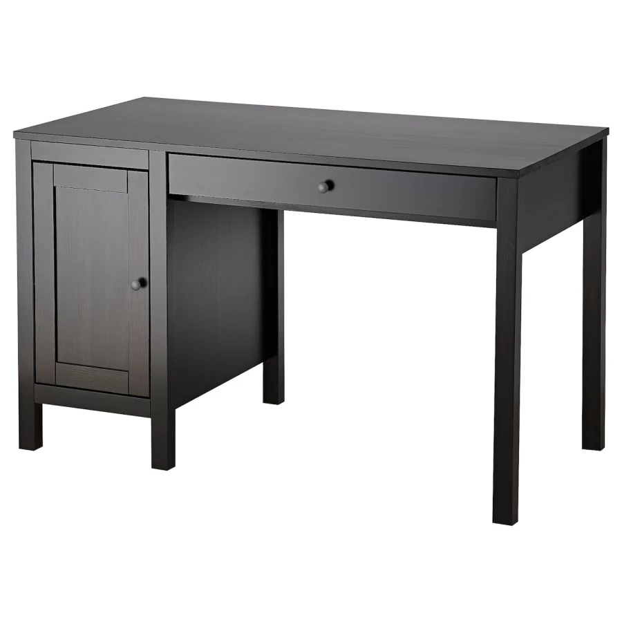 Письменный стол с ящиками - IKEA HEMNES/ ХЕМНЭС ИКЕА, 120х55 см, черный (изображение №1)