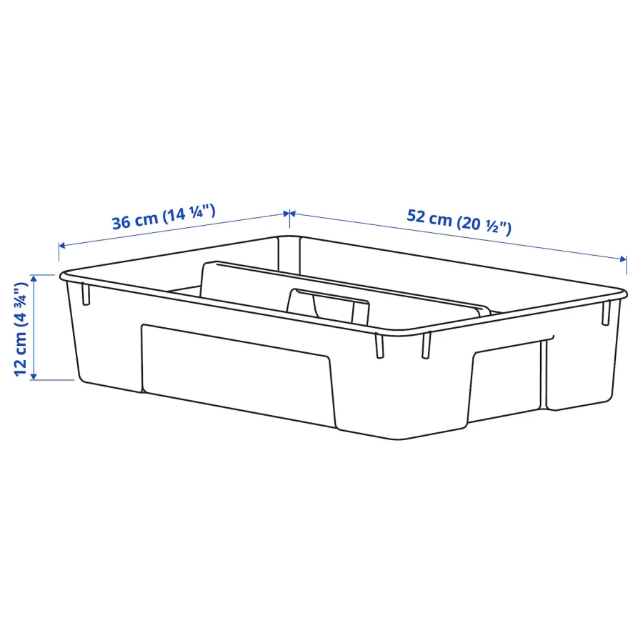 Контейнер  - SAMLA IKEA/  САМЛА ИКЕА,  52х36  см,  прозрачный (изображение №3)