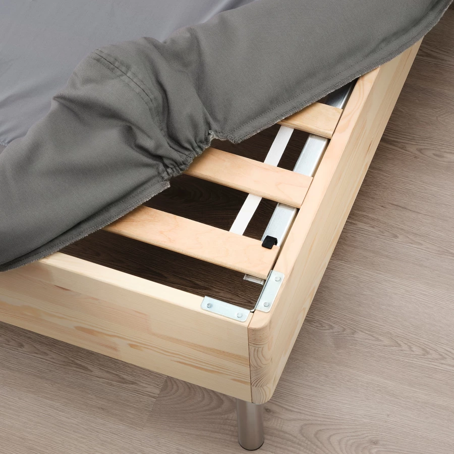 Покрытие для кровати - LYNGÖR / LYNGОR IKEA/ ЛЮНГЕРЬ ИКЕА, 180х200 см, серый (изображение №4)