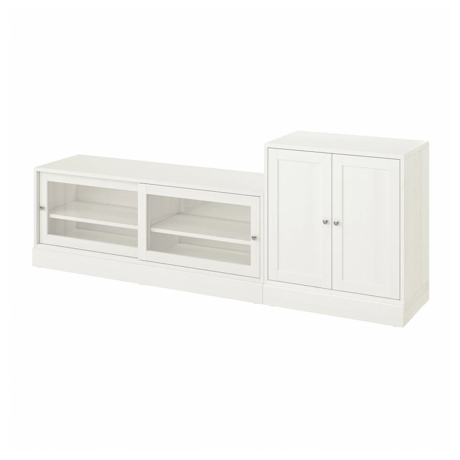 Подставка под ТВ - IKEA HAVSTA/ХАВСТА ИКЕА, 47х89х241 см, белый (изображение №1)