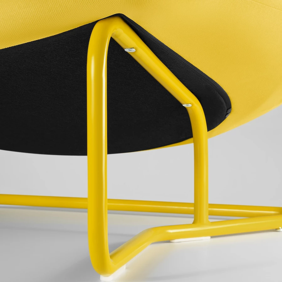 Кресло - IKEA SOTENÄS/SOTENAS/СОТЕНАС ИКЕА, 67х68х54 см, желтый (изображение №4)