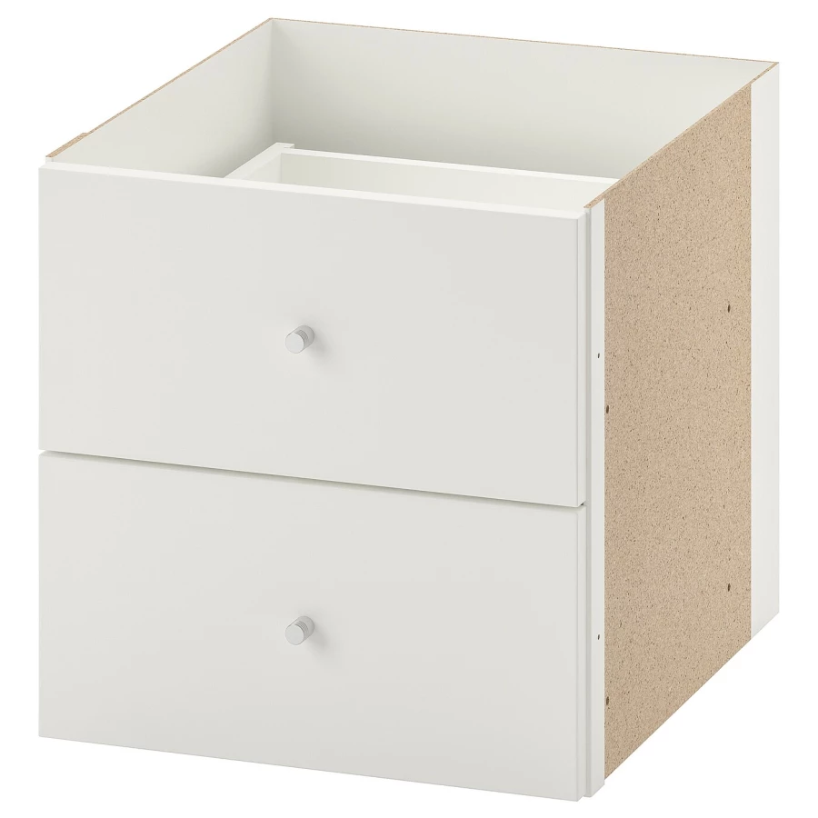 Вставка с ящиком в стеллаж - IKEA KALLAX/КАЛЛАКС ИКЕА, 33х37х33 см, белый (изображение №1)