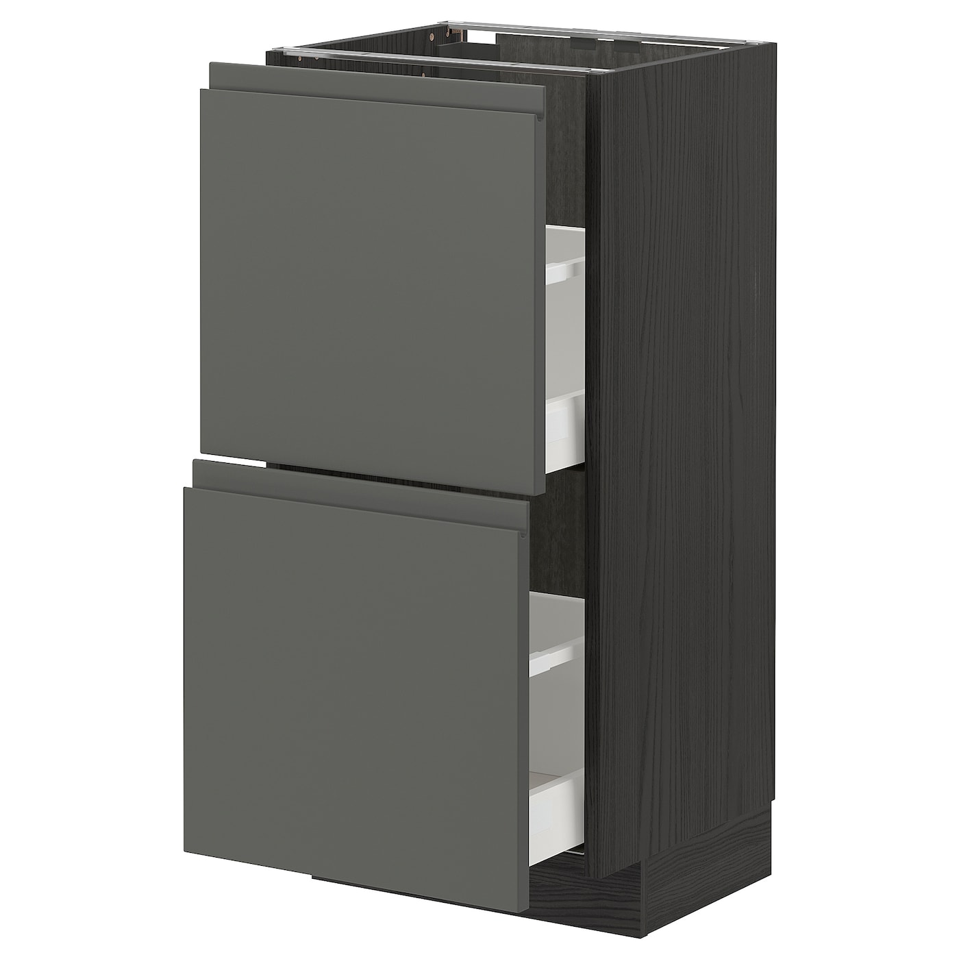 Напольный кухонный шкаф  - IKEA METOD MAXIMERA, 88x39x40см, серый/темно-серый, МЕТОД МАКСИМЕРА ИКЕА