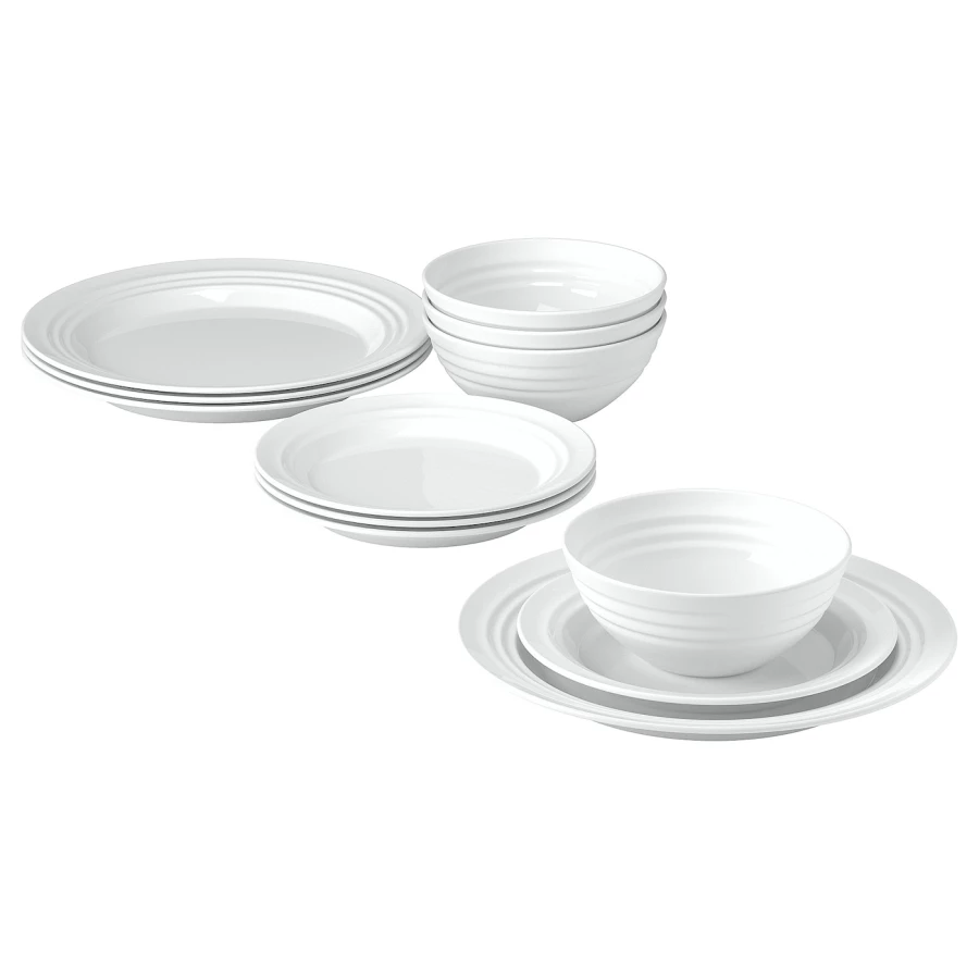 Набор посуды, 12 шт. - IKEA FAVORISERA, белый, ФАВОРИСЕРА ИКЕА (изображение №1)
