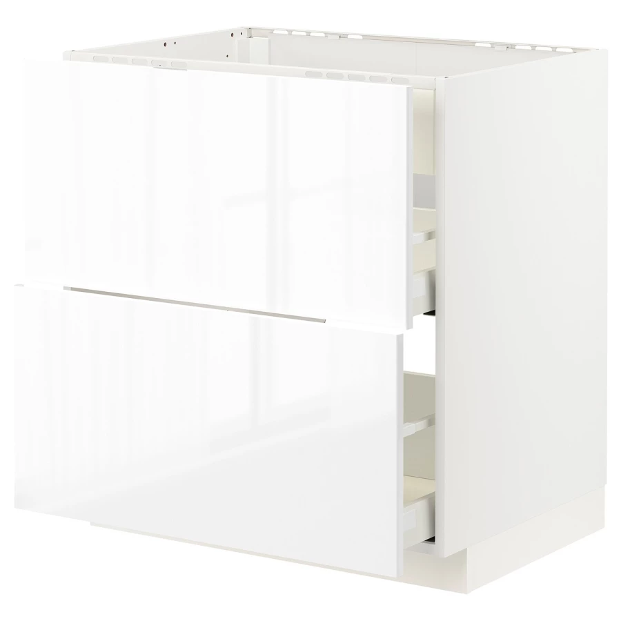 Напольный кухонный шкаф - IKEA METOD MAXIMERA, 88x62x80см, белый, МЕТОД МАКСИМЕРА ИКЕА (изображение №1)