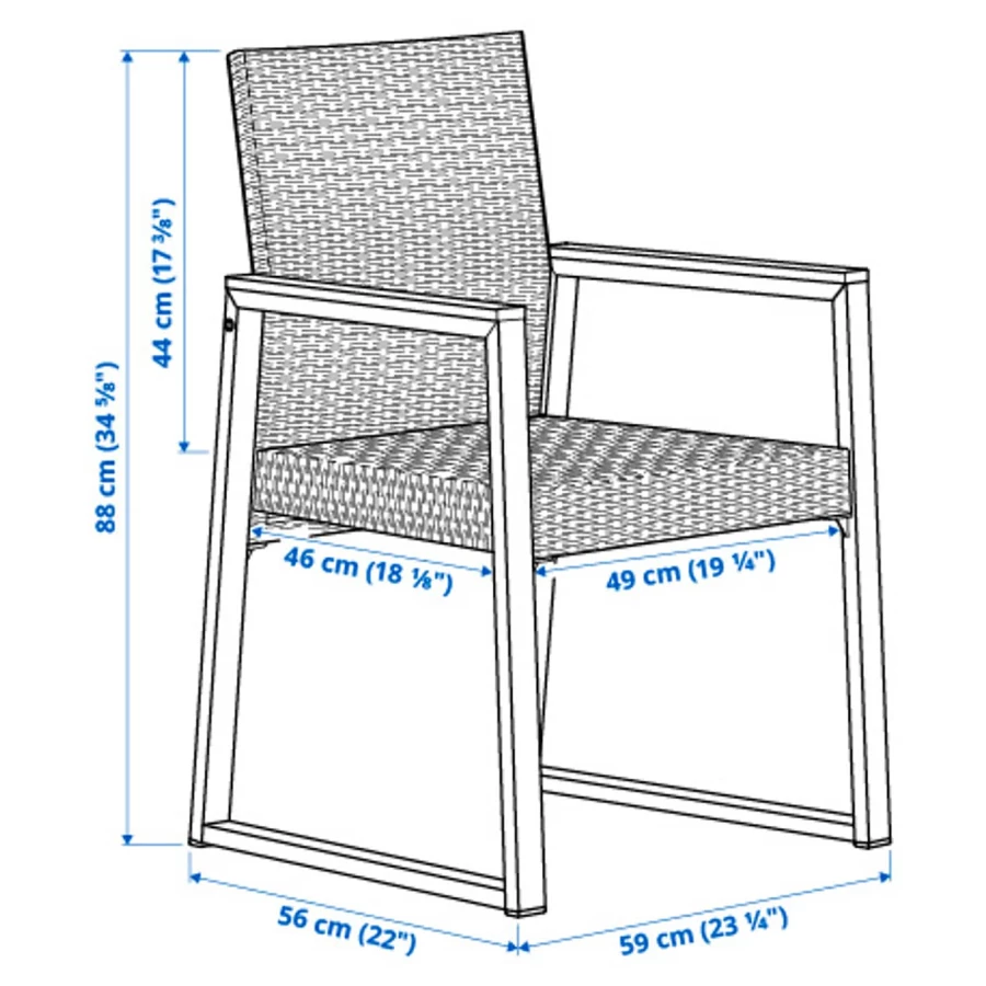 Обеденный стол и стулья  - VÄRMANSÖ IKEA/ ВЕРМАНСЕ ИКЕА, 224х93 см, коричневый (изображение №8)