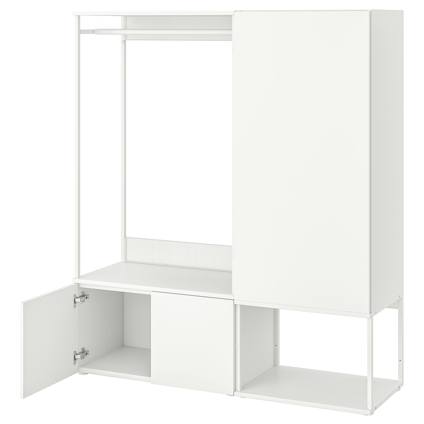 Шкаф с 3 дверями - IKEA PLATSA/ПЛАТСА ИКЕА, 42х140х161 см, белый