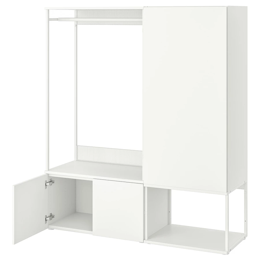 Шкаф с 3 дверями - IKEA PLATSA/ПЛАТСА ИКЕА, 42х140х161 см, белый (изображение №1)