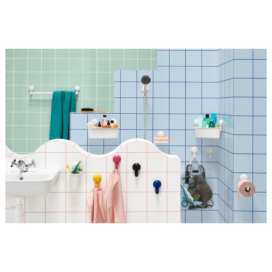 Держатель для рулонов туалетной бумаги - TISKEN IKEA/ ТИСКЕН ИКЕА,  15 см, белый (изображение №4)