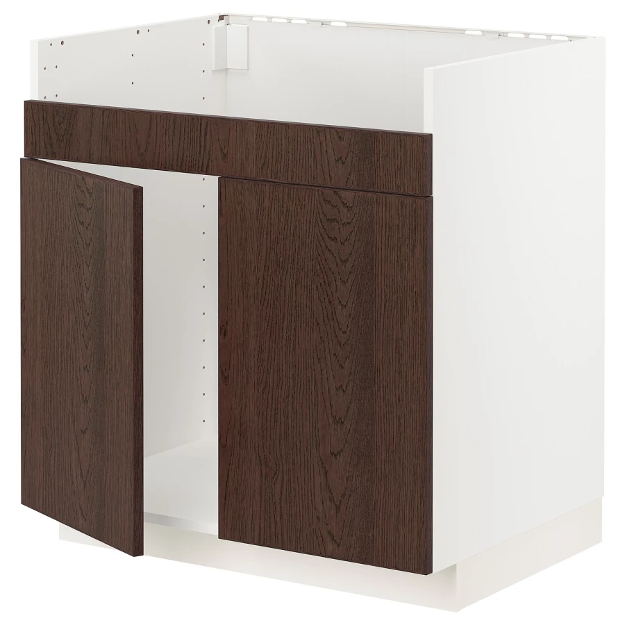 Шкаф под раковину /3 шт/2 шт - METOD / HAVSEN  IKEA/ МЕТОД/ХАВСЕН/ИКЕА, 88х80 см,  белый/коричневый (изображение №1)