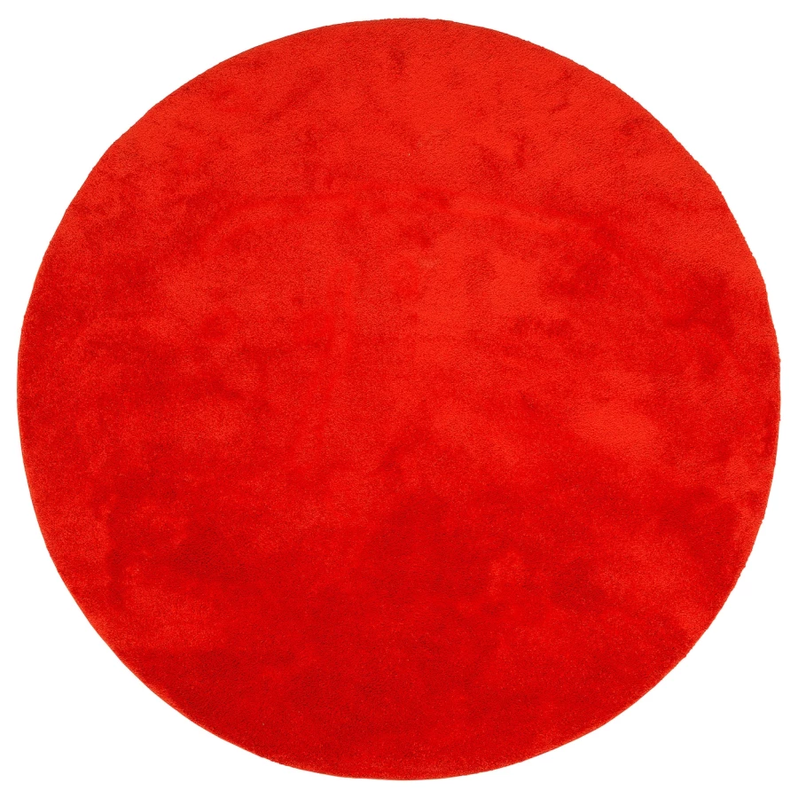 Круглый ковер - IKEA STOENSE/СТОЭНСЕ ИКЕА, 195 см, красный (изображение №1)