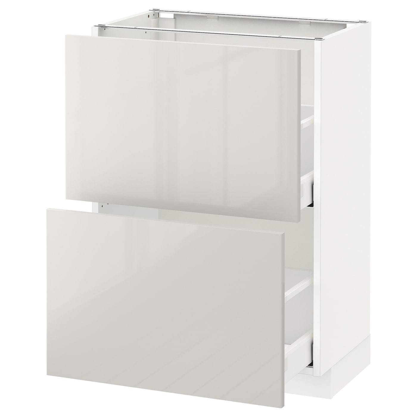 Напольный шкаф - IKEA METOD MAXIMERA, 88x39x60см, белый/светло-серый, МЕТОД МАКСИМЕРА ИКЕА