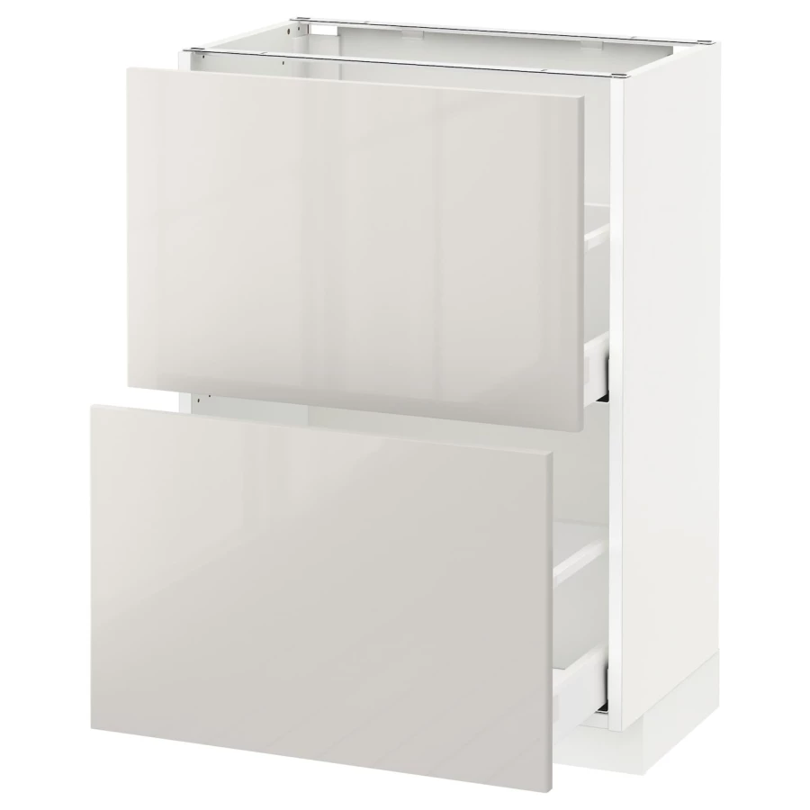 Напольный шкаф - IKEA METOD MAXIMERA, 88x39x60см, белый/светло-серый, МЕТОД МАКСИМЕРА ИКЕА (изображение №1)