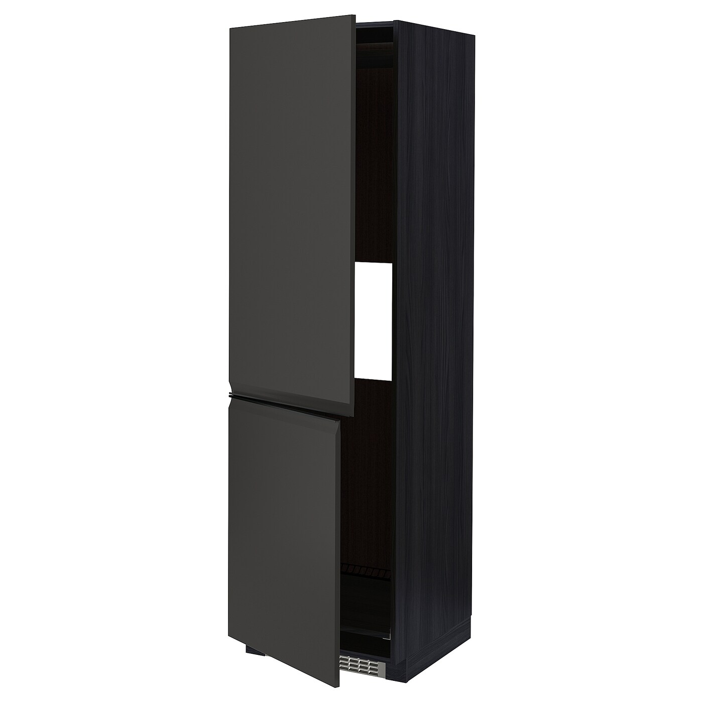Высокий кухонный шкаф - IKEA METOD/МЕТОД ИКЕА, 200х60х60 см, черный