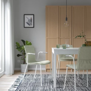 Второе фото. Стул - IKEA LÄKTARE/LAKTARE, 91х55х50 см, светло-зеленый/белый, ИКЕА