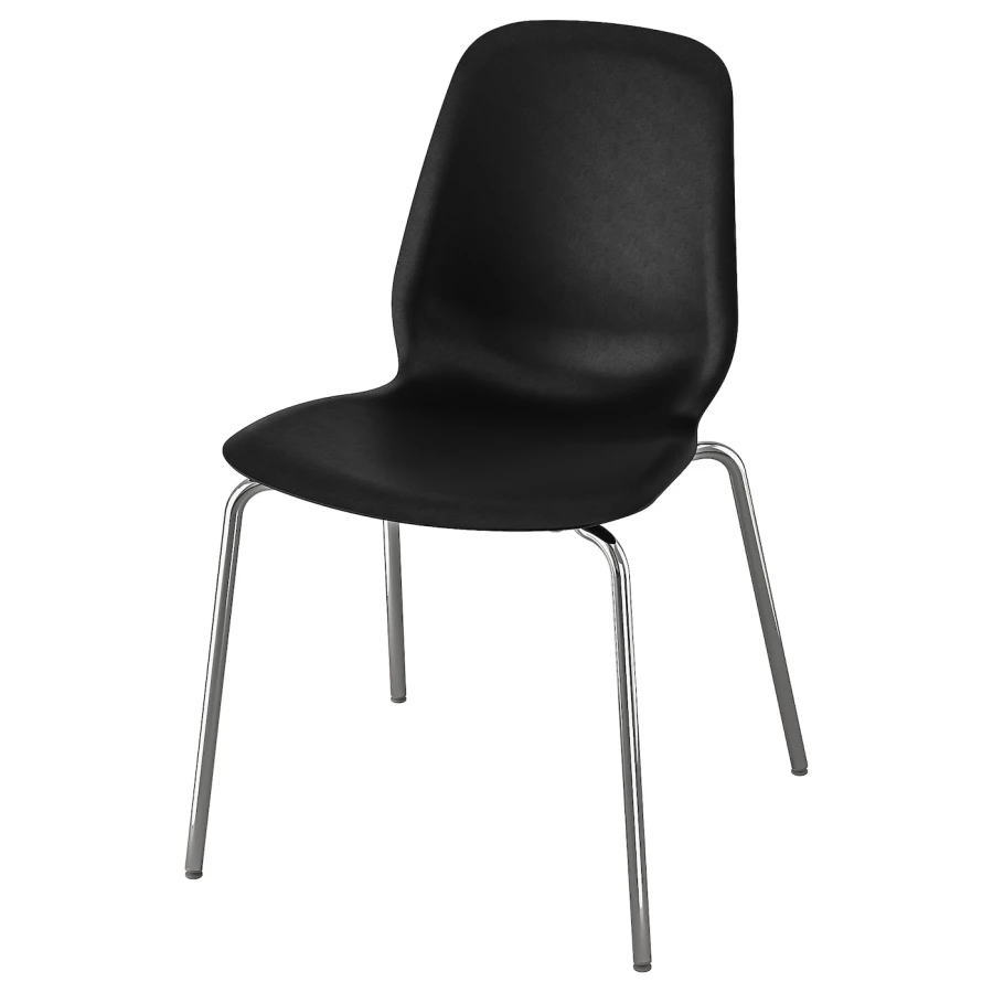 Стул - IKEA LIDАS/SEFAST/LIDAS, 87х52х50 см,черный/металлик, ИКЕА (изображение №1)