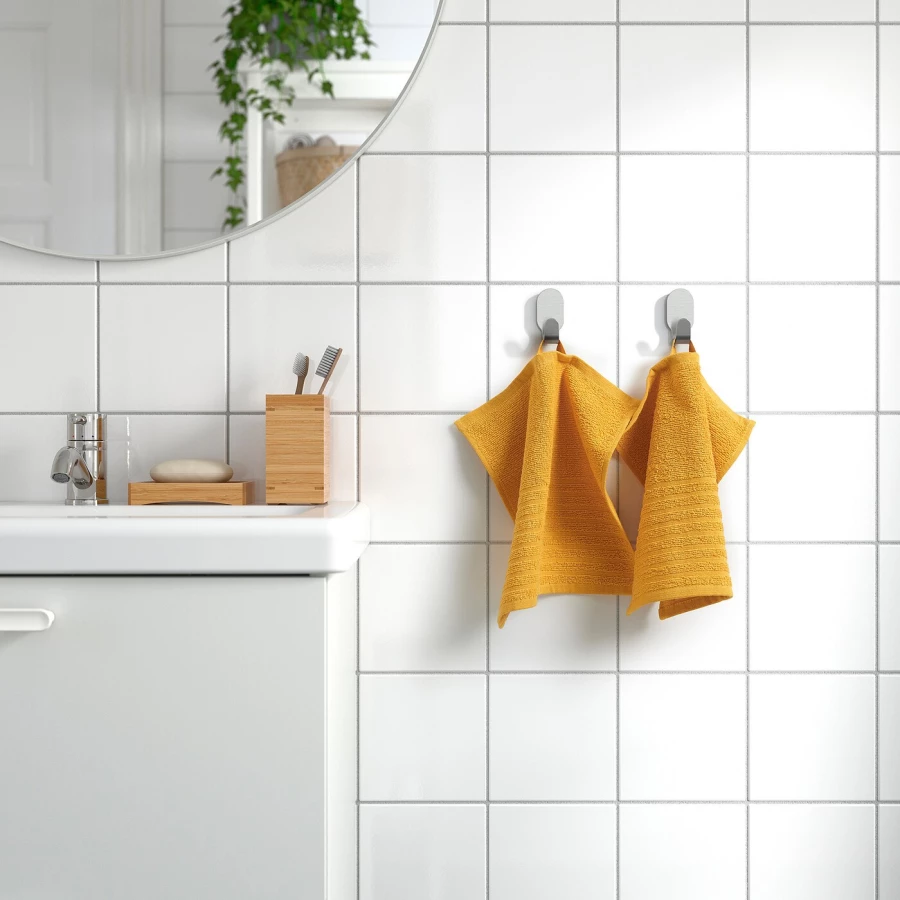 Полотенца для рук - IKEA VÅGSJÖN/VAGSJON, 30х30 см, оранжевый, ВОГШЁН ИКЕА (изображение №3)