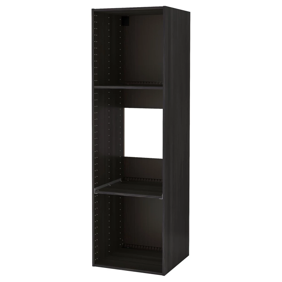 Шкаф для встроенной техники - IKEA METOD, 200x60см, черный, МЕТОД  ИКЕА (изображение №1)
