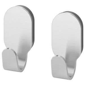 Крюк - BROGRUND IKEA/ БРОГРУНД ИКЕА, 7х3 см, серебряный