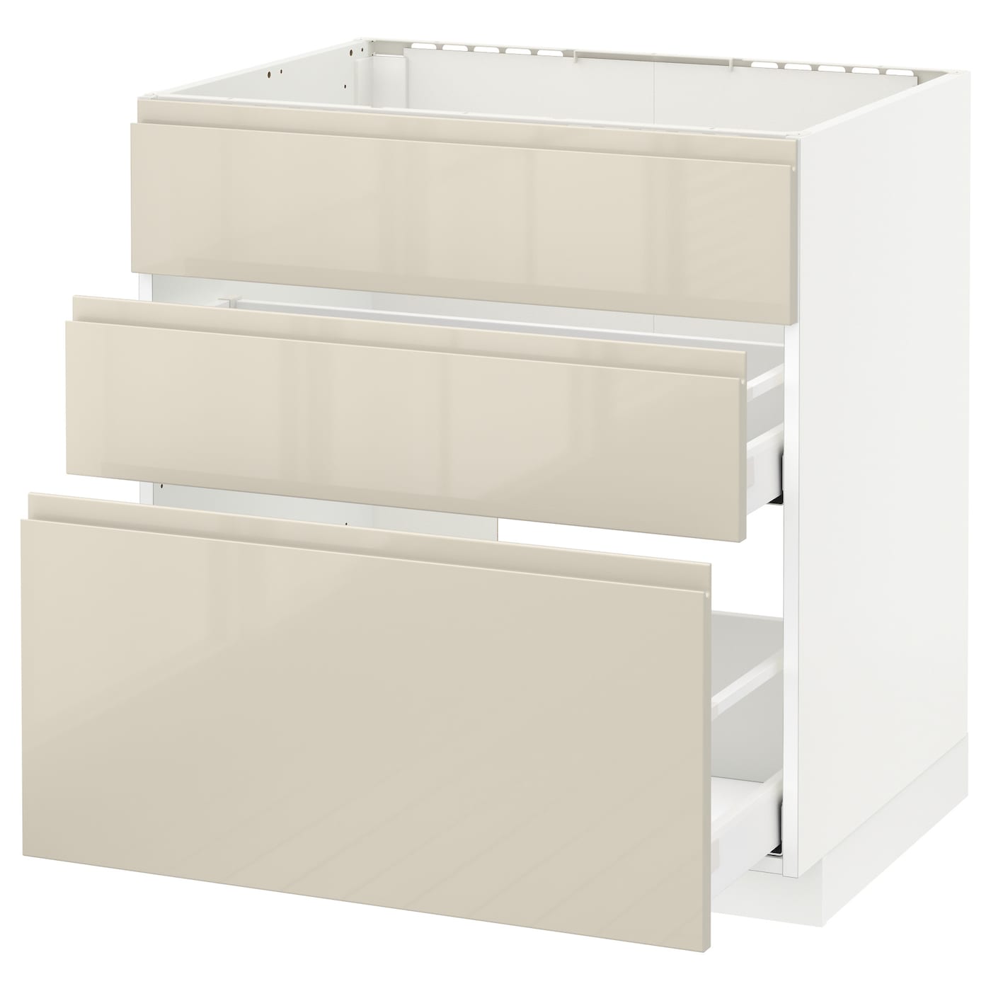 Напольный кухонный шкаф  - IKEA METOD MAXIMERA, 88x62x80см, белый/бежевый, МЕТОД МАКСИМЕРА ИКЕА