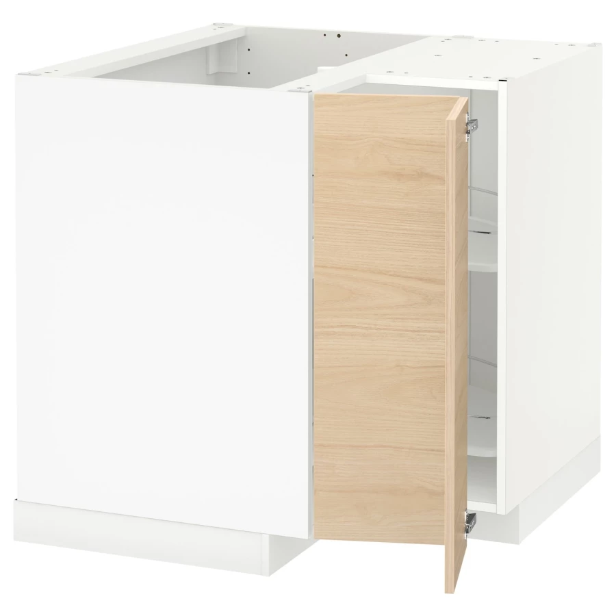 Напольный шкаф - METOD IKEA/ МЕТОД ИКЕА,  88х88 см, белый/под беленый дуб (изображение №1)