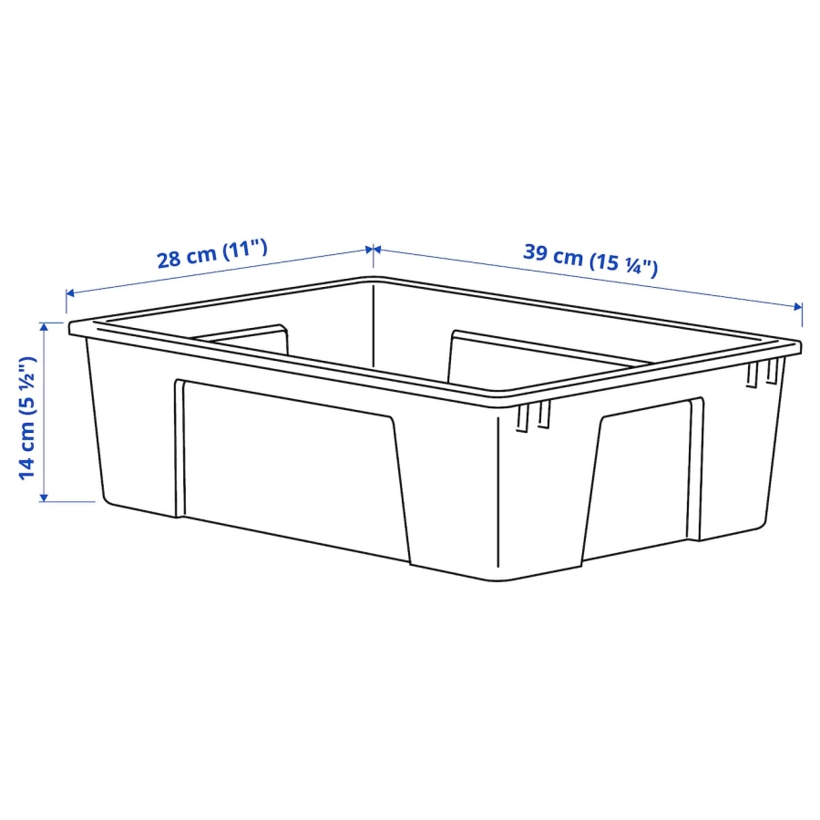 Коробка - SAMLA IKEA/САМЛА ИКЕА, 39х14 см, прозрачный (изображение №8)