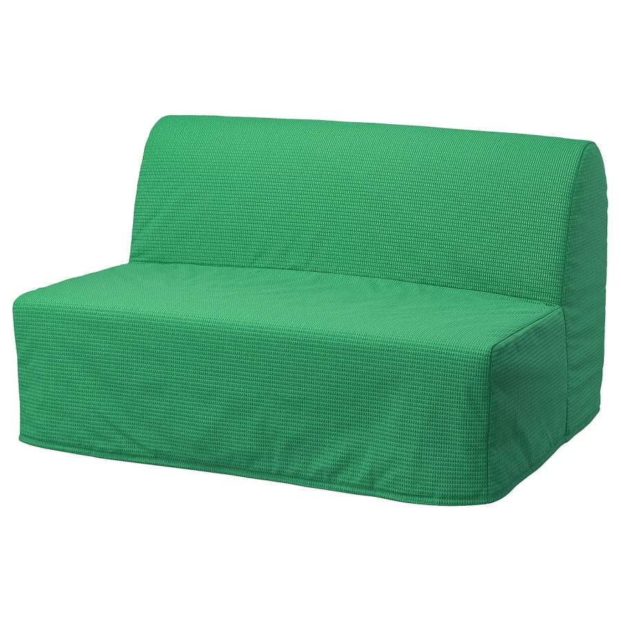 Чехол на 2-местный диван-кровать - LYCKSELE IKEA/ ЛИКСЕЛЕ ИКЕА,  зеленый (изображение №1)