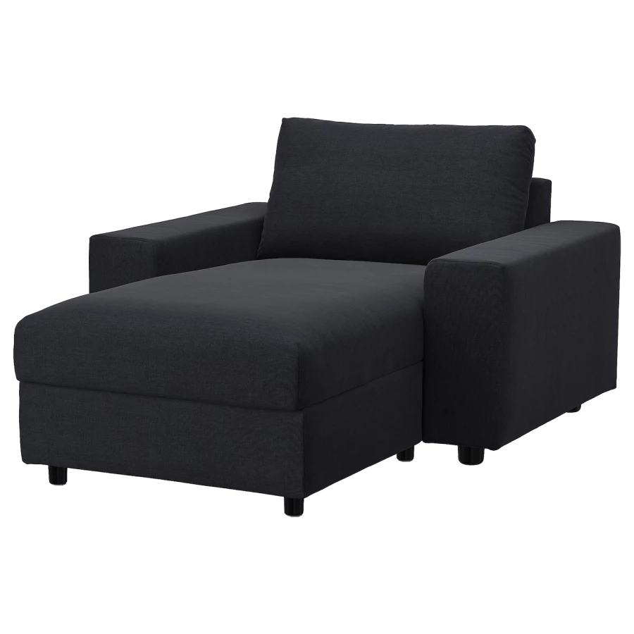 Кресло-кровать - IKEA VIMLE, 125х164х83 см, черный, ВИМЛЕ ИКЕА (изображение №1)