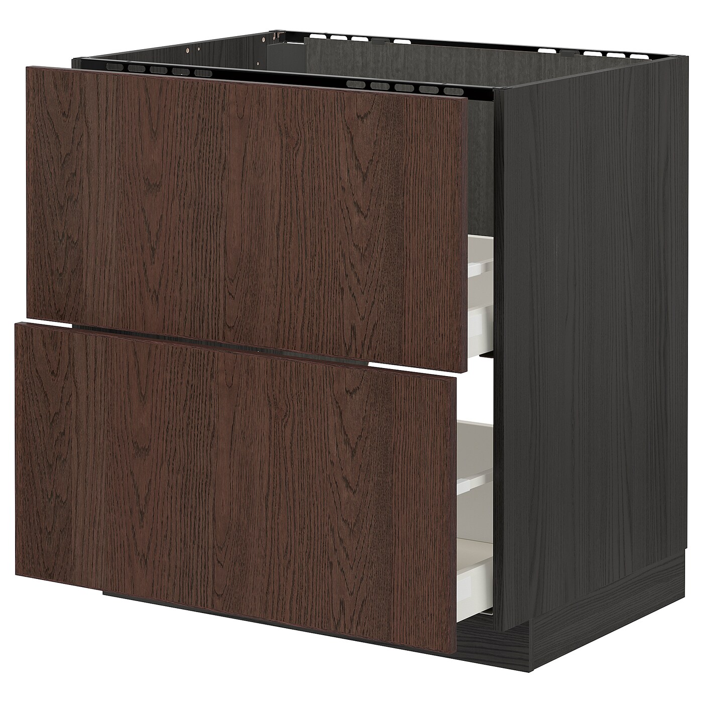 Напольный кухонный шкаф  - IKEA METOD MAXIMERA, 88x62x80см, черный/темно-коричневый, МЕТОД МАКСИМЕРА ИКЕА