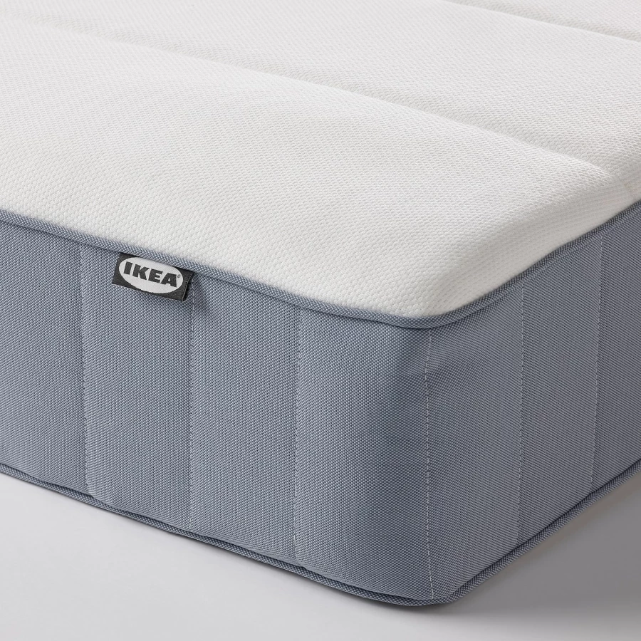 Кровать - IKEA MALM, 200х90 см, матрас жесткий, белый, МАЛЬМ ИКЕА (изображение №10)