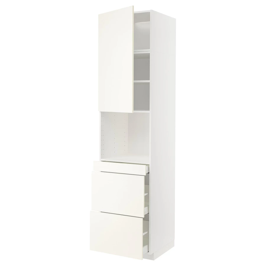 Высокий шкаф - IKEA METOD/MAXIMERA/МЕТОД/МАКСИМЕРА ИКЕА, 240х60х60 см, белый (изображение №1)