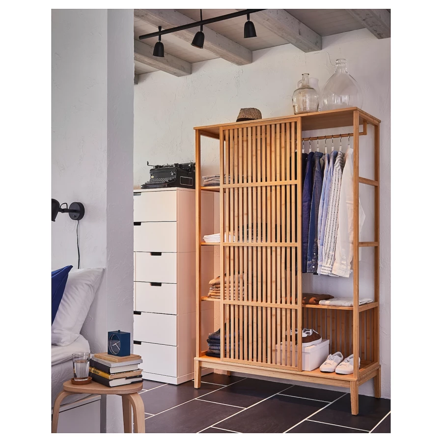 Ящик для одежды - NORDKISA IKEA/НОРДКИСА ИКЕА, 47х120х186 см, свело-коричневый (изображение №5)