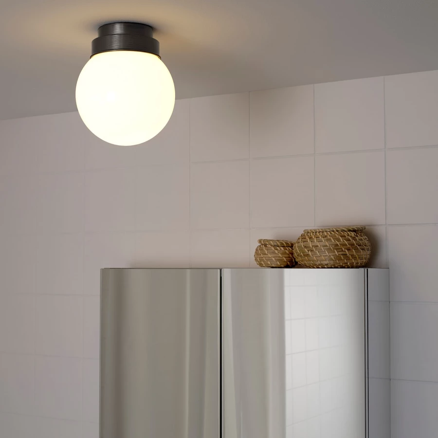 Настенный светильник - FRIHULT IKEA/ ФРИХУЛЬТ ИКЕА,  19 см, белый / черный (изображение №2)
