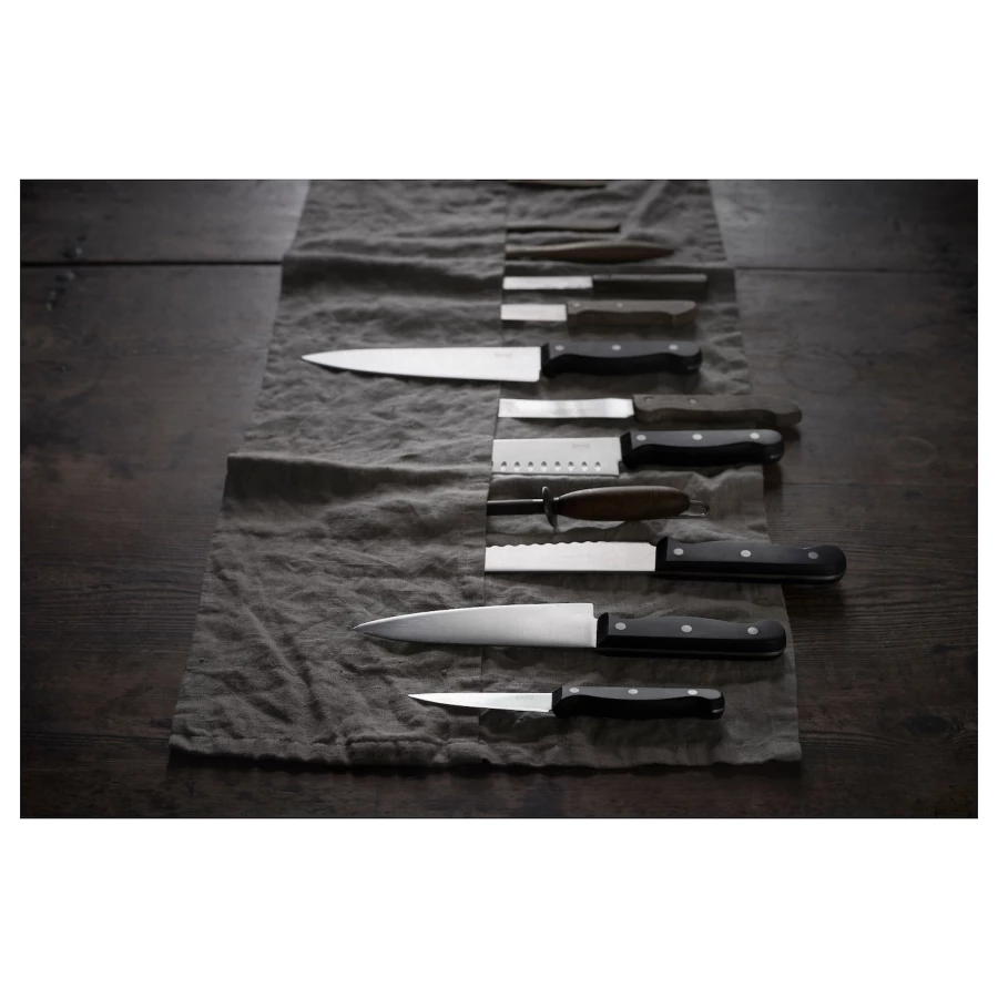 Нож для овощей - IKEA VARDAGEN, 9см, черный, ВАРДАГЕН ИКЕА (изображение №6)