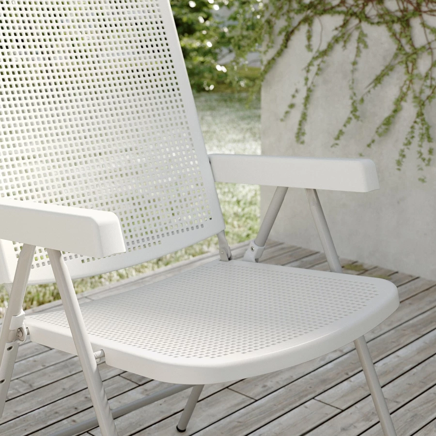 Регулируемый стул - IKEA TORPARÖ/TORPARO, 109x95x53см, белый, ТОРПАРЁ ИКЕА (изображение №4)