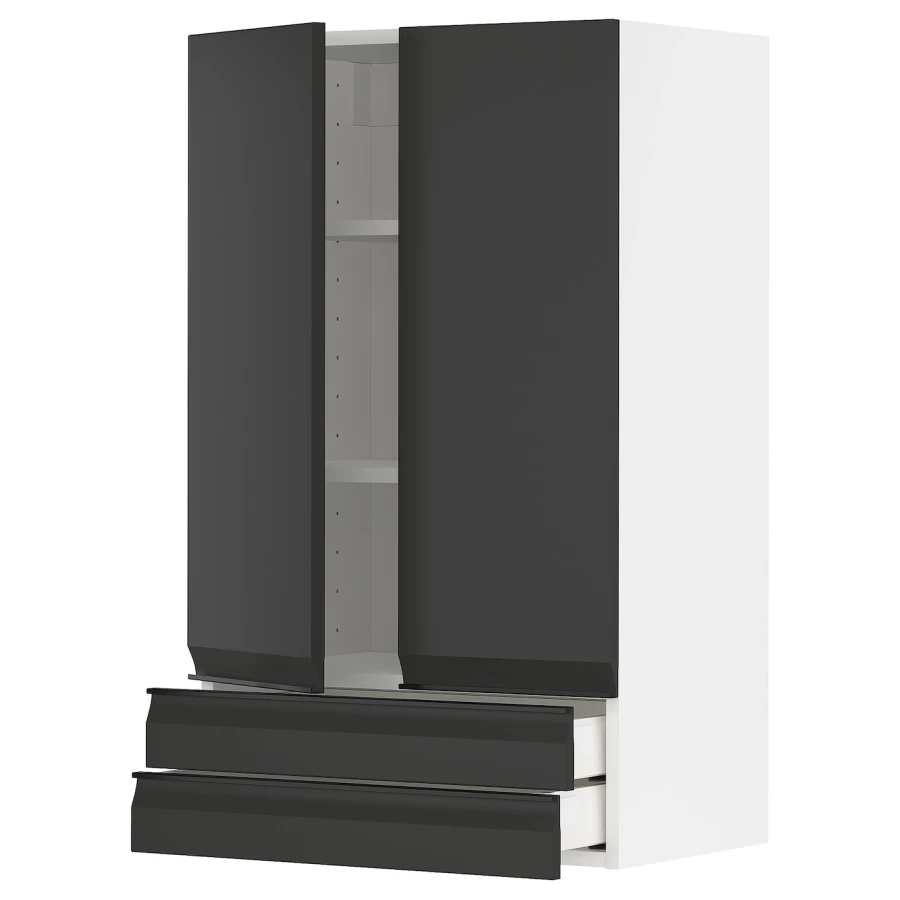 Напольный шкаф - METOD / MAXIMERA IKEA/ МЕТОД/ МАКСИМЕРА ИКЕА,  100х6 0см, белый/черный (изображение №1)