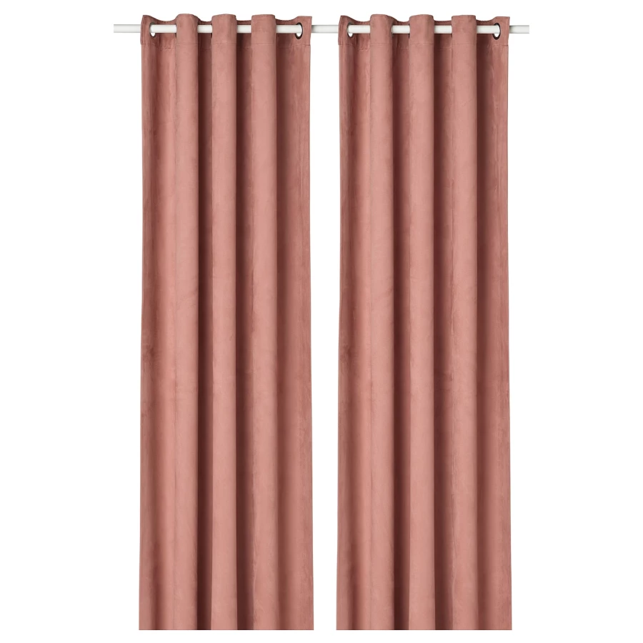 Затемняющая штора, 2 шт. - IKEA BIRTNA, 145x300, светло-розовый, БРИТНА ИКЕА (изображение №1)