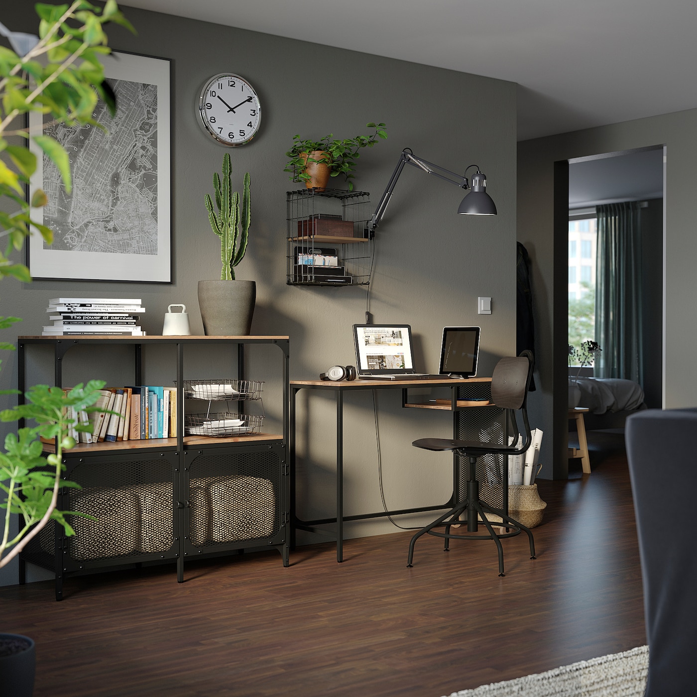 Стеллаж - IKEA FJÄLLBO/FJALLBO, 100х36х95 см, черный, ФЬЕЛЛЬБО