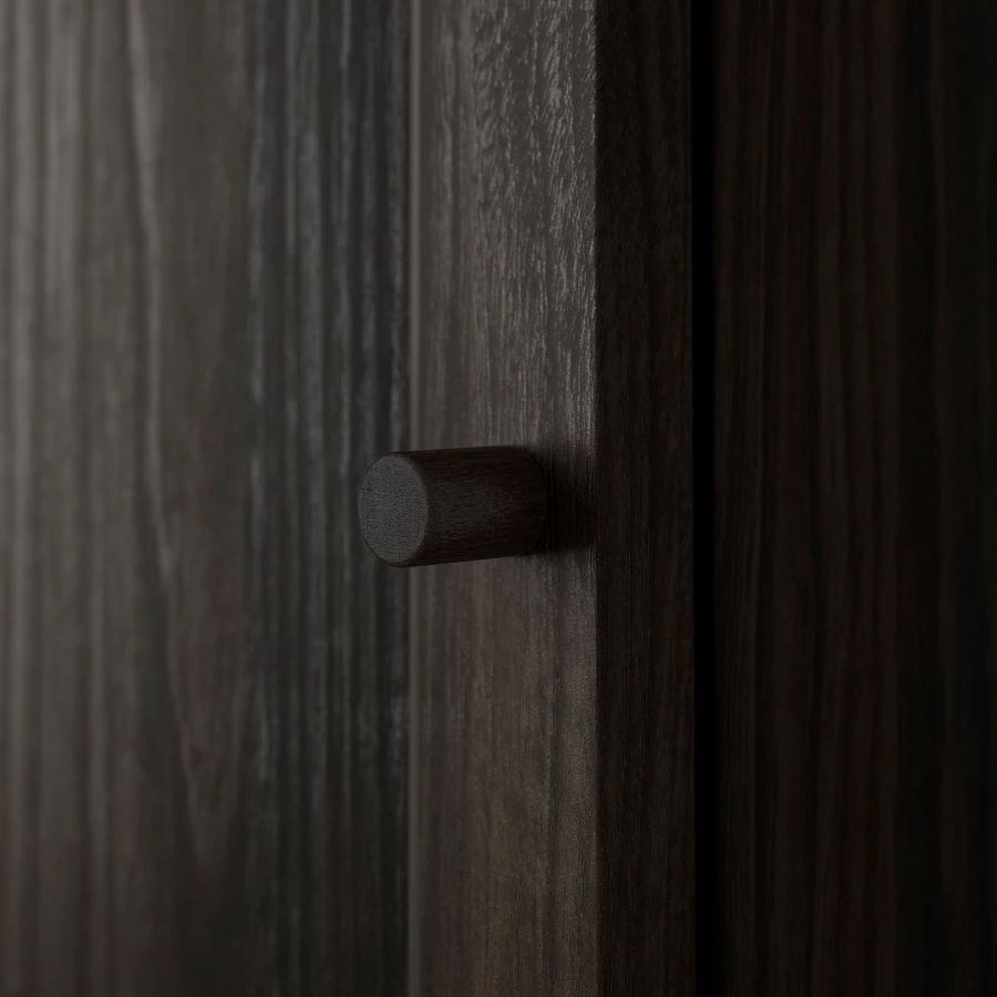 Книжный шкаф -  BILLY / OXBERG IKEA/ БИЛЛИ/ ОКСБЕРГ ИКЕА, 40х30х106 см,темно-коричневый (изображение №4)