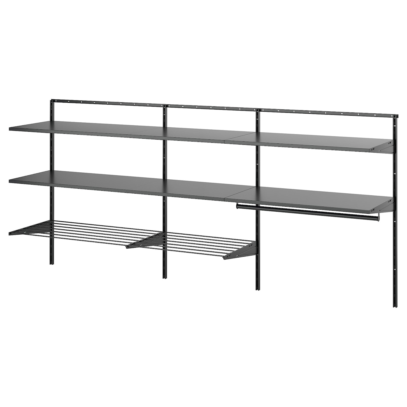 Комбинация для стирки - BOAXEL IKEA/БОАКСЕЛЬ ИКЕА, 227х100х40 см, антрацит